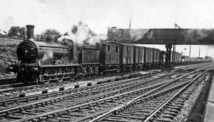 Photograph of NBR 0-6-0 No 1178 passing Craigentinny with a goods train